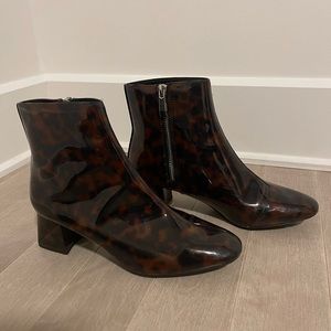 Zara Tortoise Shell Ankle Boots